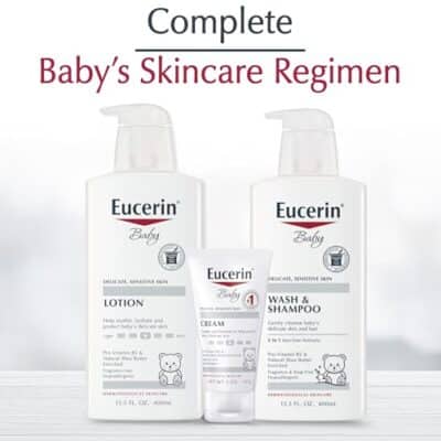 Eucerin Baby Body Lotion, Hypoallergenic and Fragrance Free Baby Lotion, Baby Moisturizer with Pro-Vitamin B5 and Shea Butter, 13.5 Fl Oz Bottle - Image 11