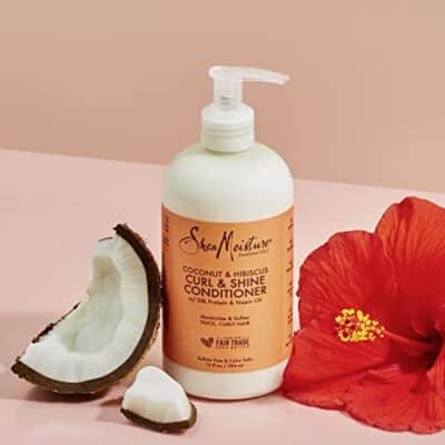 SheaMoisture Curl & Shine Conditioner Coconut & Hibiscus, for Thick, Curly Hair to Moisturize & Soften, 13 oz - Image 15