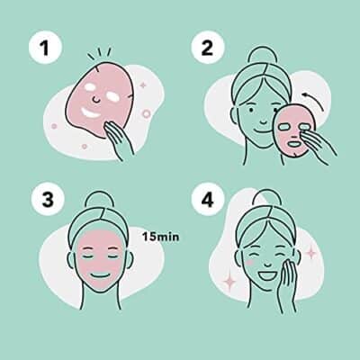 celavi Essence Facial Face Mask Paper Sheet Korea Skin Care Moisturizing 12 Pack (Mix - 2 of Each) - Image 4