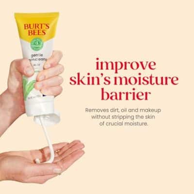 Burt's Bees Gentle Cream Cleanser with Aloe for Sensitive Skin, 98.9% Natural Origin, 6 Ounces - Image 3