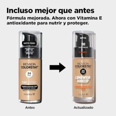 Revlon Colorstay Liquid Makeup Foundation with Pump - 180 Sand Beige - Image 7
