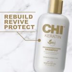 CHI Keratin Reconstructing Shampoo, Delivers Healthier Hair, Adds Shine & Helps Prevent Future Breakage, Sulfate, Paraben, & Cruelty-Free, 12 Oz - Image 2