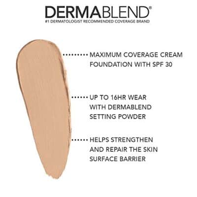 Dermablend Cover Creme High Coverage Foundation with SPF 30, 10N Warm Ivory, 1 Oz. - Image 3