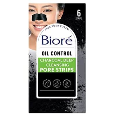 Bior? Charcoal Blackhead Remover Pore Strips, Deep Cleansing Nose Strips for Removal and Unclogging, 3X Less Oil, 6 Count