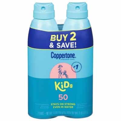 Coppertone Sunscreen Spray SPF 50, Broad Spectrum, Water Resistant for Kids, #1 Pediatrician Recommended Brand, 5.5 Ounce (Pack of 2) - Image 2