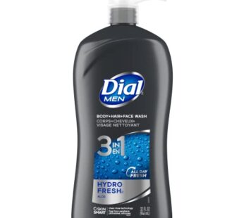 Dial Men 3in1 Body, Hair and Face Wash, Hydro Fresh, 32 fl oz