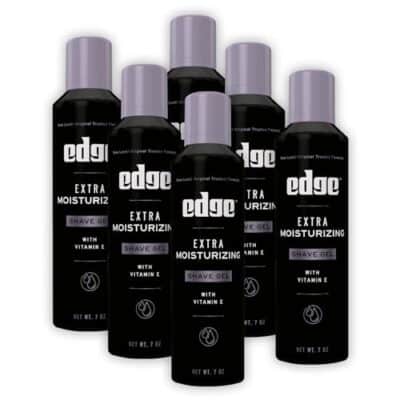 Edge Shave Gel for Men, Extra Moisturizing with Vitamin E, (6 Pack) - Shaving Gel For Men That Moisturizes, Protects and Soothes To Help Reduce Skin Irritation (Packaging May Vary)