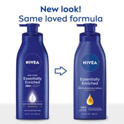 NIVEA Essentially Enriched Body Lotion for Dry Skin, Pack of 2, 16.9 Fl Oz Pump Bottles - Image 2