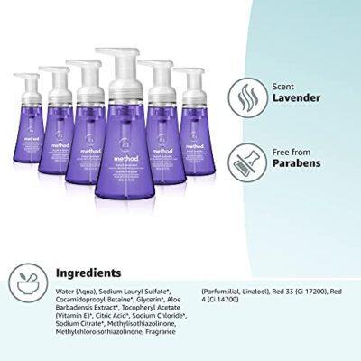 Method Foaming Hand Soap, French Lavender, Biodegradable Formula, 10 Fl Oz (Pack of 6) - Image 11