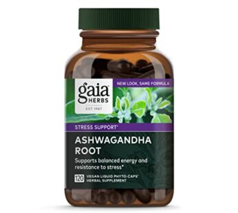 Gaia Herbs, Ashwagandha Root Vegan Liquid Phyto Capsules – Stress Relief, Immune Support Supplement, Balanced Energy Levels and Mood , 120 Ct (Pack of 1)