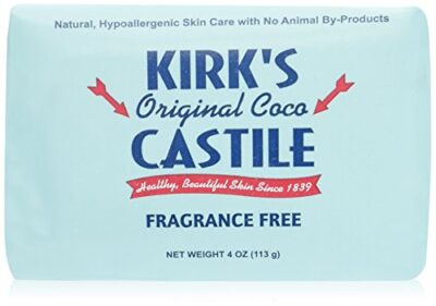Kirk's Original Coco Castile Bar Soap Fragrance Free 4 Ounces (5 Pack)