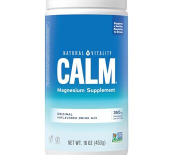 Natural Vitality Calm, Magnesium Citrate Supplement, Anti-Stress Drink Mix Powder, Gluten Free, Vegan, & Non-GMO, Original Unflavored, 16 oz
