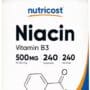 Nutricost Niacin (Vitamin B3) 500mg, 240 Capsules - with Flushing, Non-GMO, Gluten Free