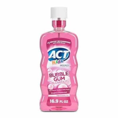 ACT Kids Anticavity Fluoride Rinse For Bad Breath Treatment, Bubble Gum Blowout, 16.9 fl. oz.