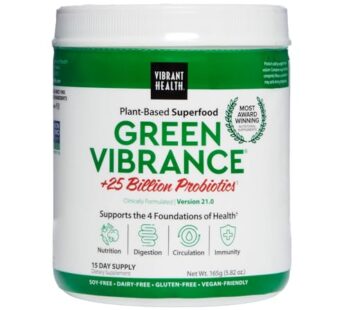 Vibrant Health, Green Vibrance, Vegan Superfood Powder, 15 Servings (FFP)