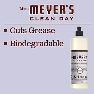 MRS. MEYER'S CLEAN DAY Liquid Dish Soap, Biodegradable Formula, Lavender, 16 fl. oz - Pack of 3 - Image 5