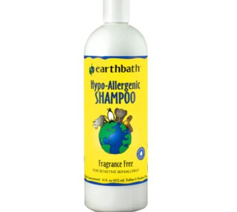 Earthbath Hypoallergenic Dog Shampoo ? Pet Shampoo for Sensitive Skin & Allergies, Made in USA ? Fragrance Free, 16 oz (Pack of 1)