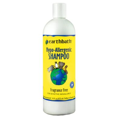 Earthbath Hypoallergenic Dog Shampoo ? Pet Shampoo for Sensitive Skin & Allergies, Made in USA ? Fragrance Free, 16 oz (Pack of 1)