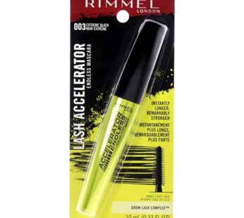 Rimmel Lash Accelerator Mascara, Extreme Black, Pack of 1