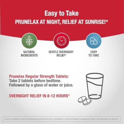 Prunelax Ciruelax Regular Strength Laxative Tablets - Overnight Relief for Occasional Constipation, Senna Extract, Vegan & Gluten-Free, Fast-Acting Gentle Relief - 60ct - Image 5