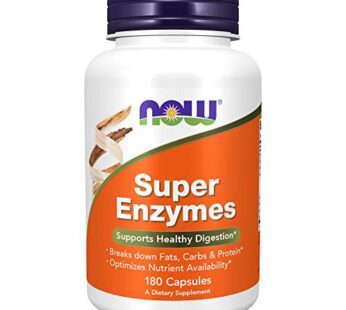 NOW Supplements, Super Enzymes, Formulated with Bromelain, Ox Bile, Pancreatin and Papain,180 Capsules