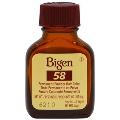 Bigen Powder Hair Color #58 Black Brown 0.21oz (6 Pack) - Image 2