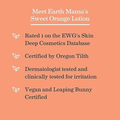Earth Mama Sweet Orange Baby Lotion | Moisturizing Body Lotion for Dry Skin, Newborn Baby Lotion Sensitive Skin Care, Face Lotion for Babies & Kids with Shea Butter, Calendula & Aloe, 8 Fl Oz - Image 5