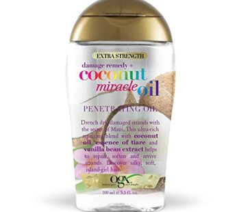 OGX Coconut Miracle Oil Penetrating 3.3 Ounce X-Strength (100ml) (2 Pack)