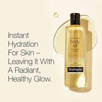 Neutrogena Body Oil Light Sesame Formula, Dry Skin Moisturizer and Hydrating Body Massage Oil for Radiant and Healthy Looking Glow, Nourishing Bath Oil for Sheer Moisture, 16 FL OZ - Image 6