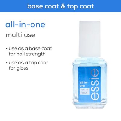 essie Nail Care, 8-Free Vegan, All In One Base Coat and Top Coat, strength and shine nail polish, 0.46 fl oz - Image 5