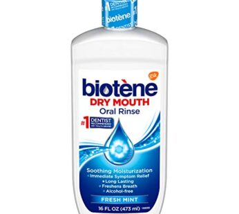 biot?ne Oral Rinse Mouthwash for Dry Mouth, Breath Freshener and Dry Mouth Treatment, Fresh Mint, 16 fl oz