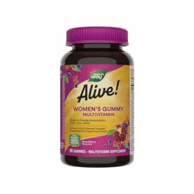 Nature's Way Alive! Women?s Gummy Multivitamin, 16 Vitamins & Minerals, Energy Metabolism*, Hair Skin & Nails*, Vegetarian, Mixed Berry Flavored, 60 Gummies (Packaging May Vary)
