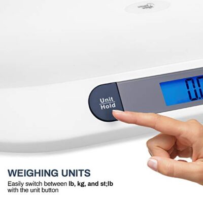Smart Weigh Digital Baby Scale, Infant Scale for Weighing Pet Scale for Puppy and Cat in Pounds, Ounces, Kilograms, Accurate Digital Scale for Infants, Toddlers, and Babies up to 44 Lbs. - Image 2
