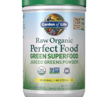 Garden of Life Super Greens Powder Smoothie & Mix, Probiotics & Digestive Enzymes for Digestive Health, Organic Superfoods Nutrition Fruit and Vegetables for Women & Men Energy, Original, 60 Servings