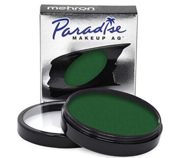 Mehron Makeup Paradise Makeup AQ Pro Size | Stage & Screen, Face & Body Painting, Special FX, Beauty, Cosplay, and Halloween | Water Activated Face Paint & Body Paint 1.4 oz (40 g) (Dark Green)