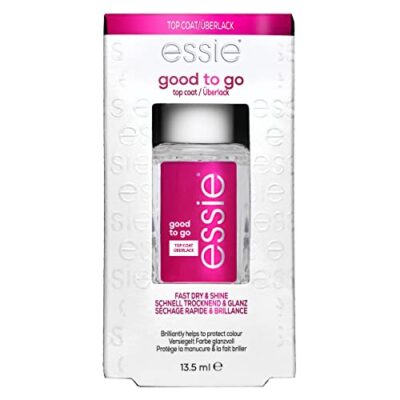 essie Nail Care, 8-Free Vegan, Good To Go Top Coat, fast dry and shine nail polish, 0.46 fl oz