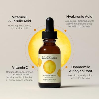 Mad Hippie Vitamin C Serum with Konjac Root, Hyaluronic Acid, and Ferulic Acid - 1.02 fl oz. - Image 5