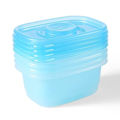 Gladware Freezerware Food Storage Containers | Small Food Storage Containers, Small Containers in Rectangle Shape Hold up to 24 Ounces of Food, 4 Count Set - Image 4