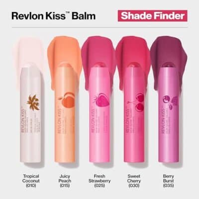 Revlon Lip Balm, Kiss Tinted Lip Balm, Face Makeup with Lasting Hydration, SPF 20, Infused with Natural Fruit Oils, 010 Tropical Coconut, 0.09 Oz - Image 5