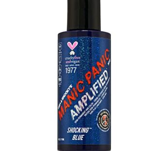MANIC PANIC Shocking Blue Semi-Permanent Hair Dye – Amplified with Purple Undertones for All Hair Shades – Vegan, PPD & Ammonia-Free Coloring for Women & Men