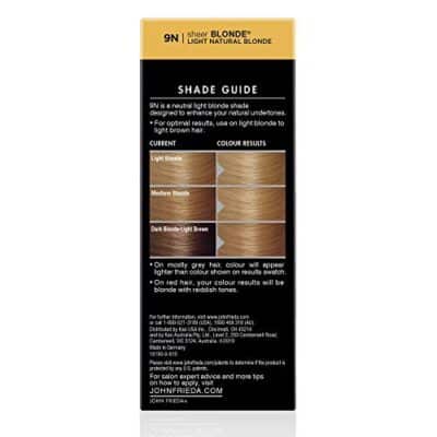 John Frieda Blonde Permanent Precision Foam Hair Color, Blonde Hair Dye, 9N Light Natural Blonde Hair Color Kit, 1 Application - Image 13