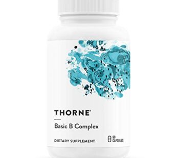 THORNE Basic B-Complex – Tissue-Ready Vitamin B Complex Supplement with Choline – Supports Cellular Energy Production, Brain Health & Red Blood Cell Formation – Gluten-Free, Dairy-Free – 60 Capsules