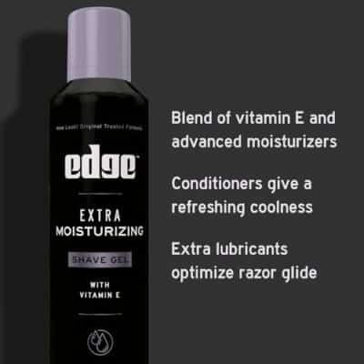 Edge Shave Gel for Men, Extra Moisturizing with Vitamin E, (6 Pack) - Shaving Gel For Men That Moisturizes, Protects and Soothes To Help Reduce Skin Irritation (Packaging May Vary) - Image 3