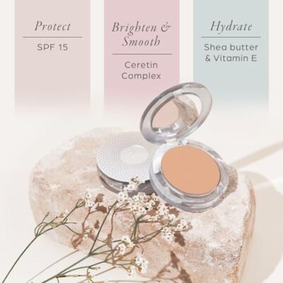 PUR Beauty 4-in-1 Pressed Mineral Makeup Powder Foundation with SPF 15 - Concealer & Finishing Compact Pressed Powder for Face - Buildable Medium to Full Coverage Foundation Powder (Blush Medium) - Image 4