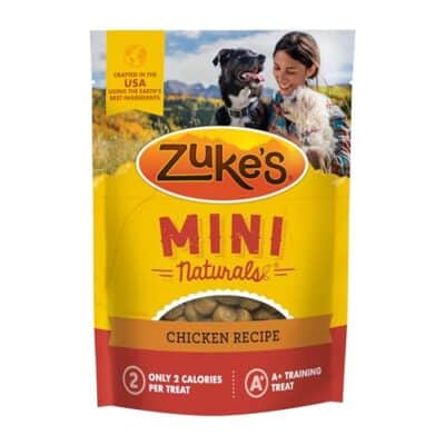 Zuke?s Mini Naturals Soft And Chewy Dog Treats For Training Pouch, Natural Treat Bites With Chicken Recipe - 16 oz. Bag