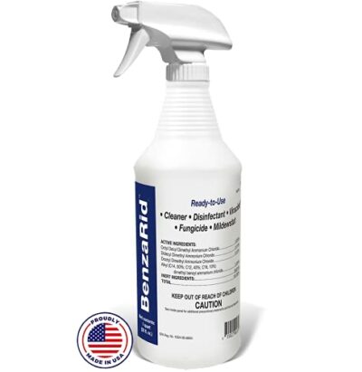 BenzaRid Hospital Disinfectant Virucide Spray Kills 99.99% of MRSA, COVID-19, H5N1, Staph, Avian Flu, Bacteria & Mold | EPA Reg. for Medical, Dental, Veterinary, Farm & Home Use 32 oz - Image 2