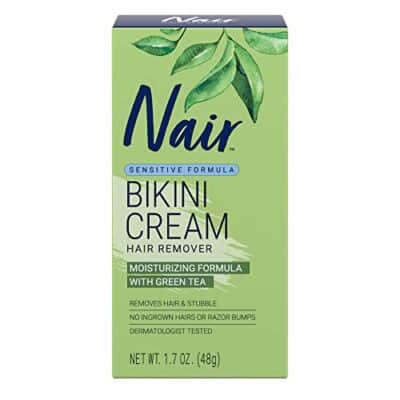 Nair Bikini Cream with Green Tea Sensitive Formula, 1.7 Ounce