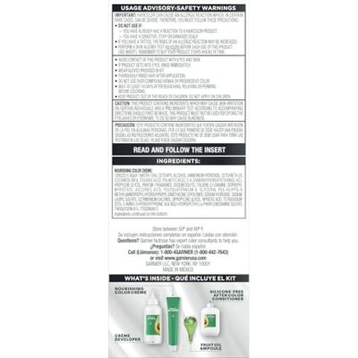 Garnier Hair Color Nutrisse Ultra Color Nourishing Creme, BL21 Reflective Blue Black (Blackberry Mojito) Permanent Hair Dye, 1 Count (Packaging May Vary) - Image 8