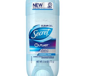 Secret Outlast Antiperspirant and Deodorant Clear Gel, Completely Clean 2.6 Ounce (Pack of 4)