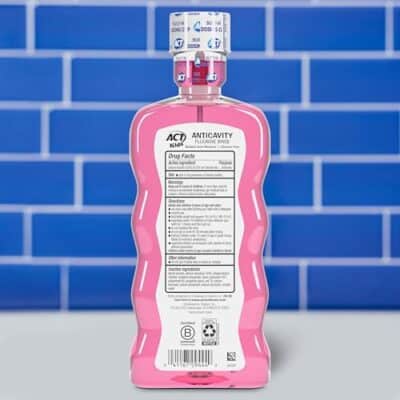 ACT Kids Anticavity Fluoride Rinse For Bad Breath Treatment, Bubble Gum Blowout, 16.9 fl. oz. - Image 2